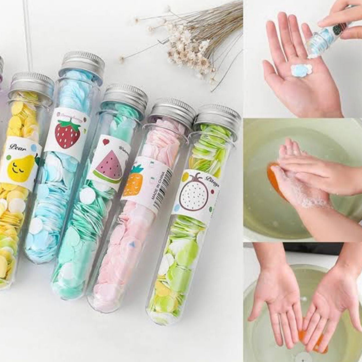 Portable Paper Soap Sheets Pack Of 60 Pcs
