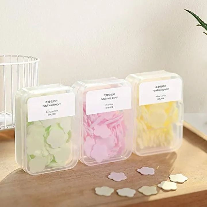 Portable Paper Soap Sheets Pack Of 60 Pcs