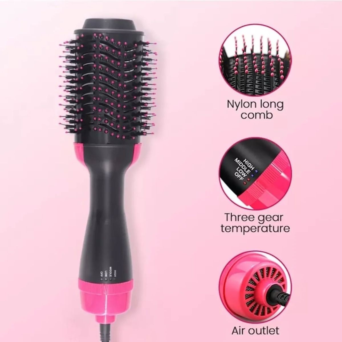 3 in 1 hot air brush dryer for quick styling – One Step Salon