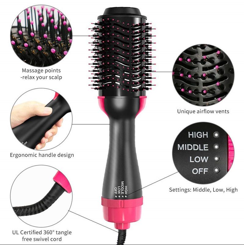 3 in 1 hot air brush dryer for quick styling – One Step Salon