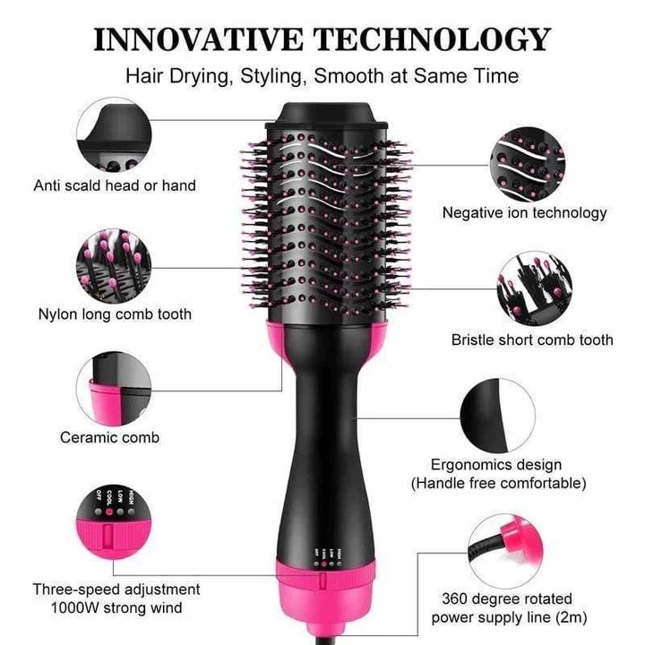 3 in 1 hot air brush dryer for quick styling – One Step Salon